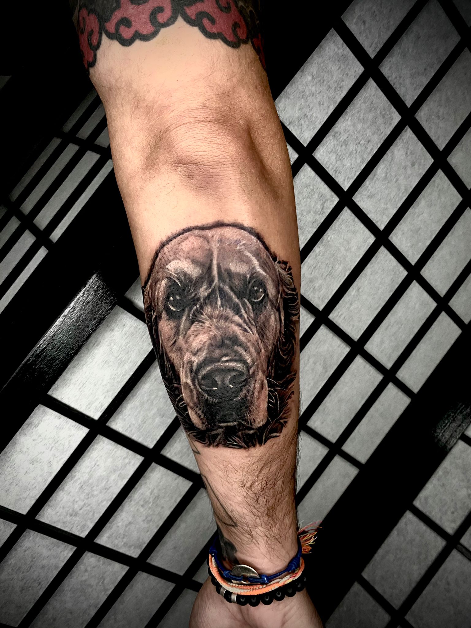 chien tatouage realisme